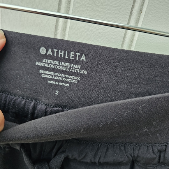 Athleta Black Joggers Rushed Sides With Pockets Womens Size 2 - Picture 4 of 4